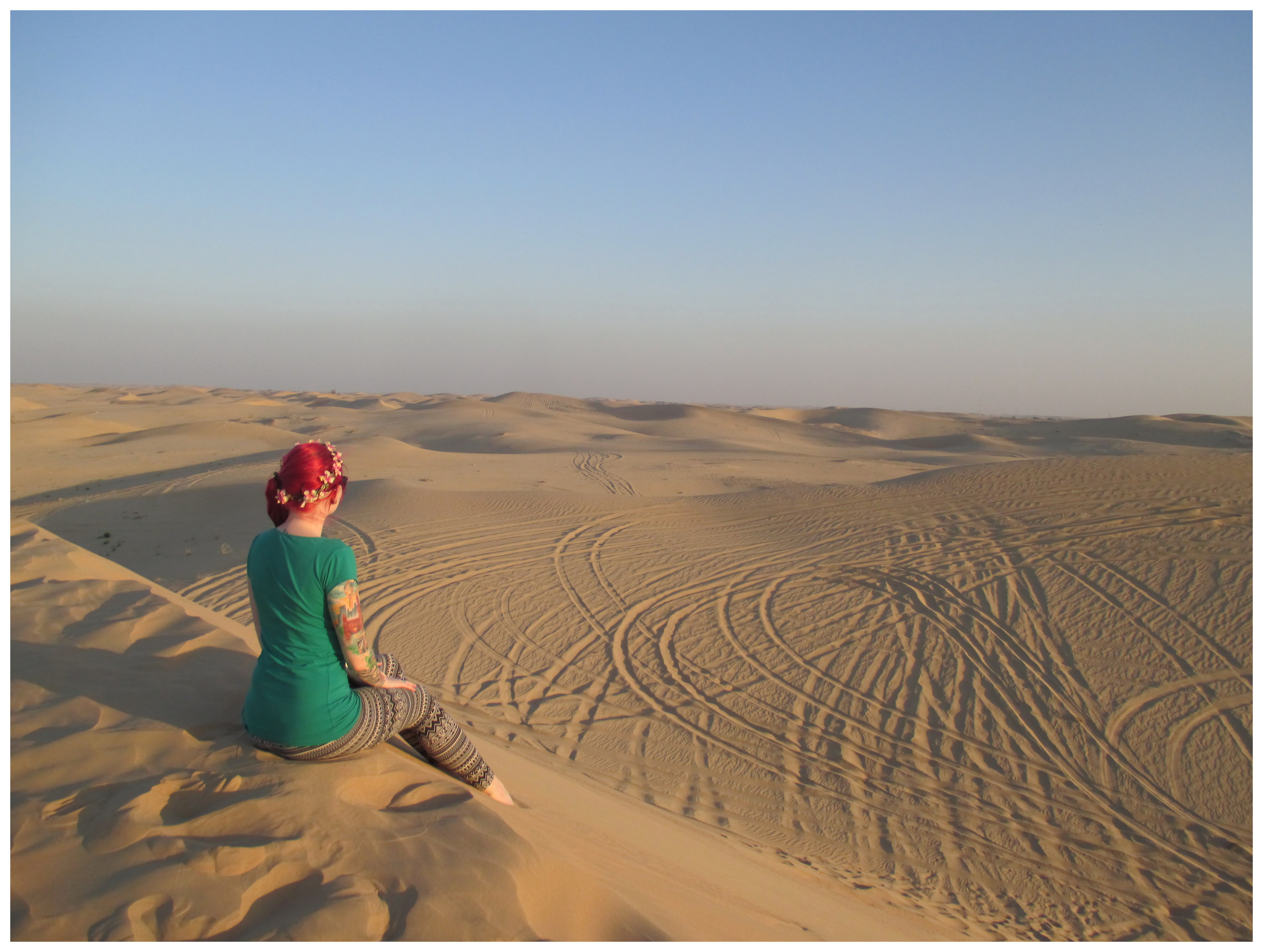 Die Wüste in Abu Dhabi 2014.