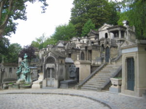 Der Pere Lachaise Friedhof in Paris, Frankreich 2009.